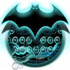 Bat Hero Blue Neon Keyboard icône