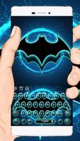 Bat Hero Blue Neon Keyboard capture d'écran 1
