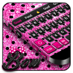 Berwarna merah muda Hitam Busur Keyboard