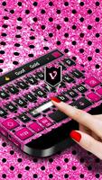 Berwarna merah muda Hitam Busur Keyboard screenshot 1