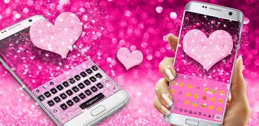 Pink Glitter Keyboard