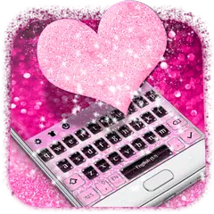 Pink Glitter Teclado