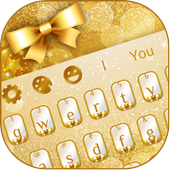 Złoty Sparking Glitter Keyboard Theme ikona