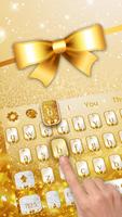 Golden Glitter Keyboard poster