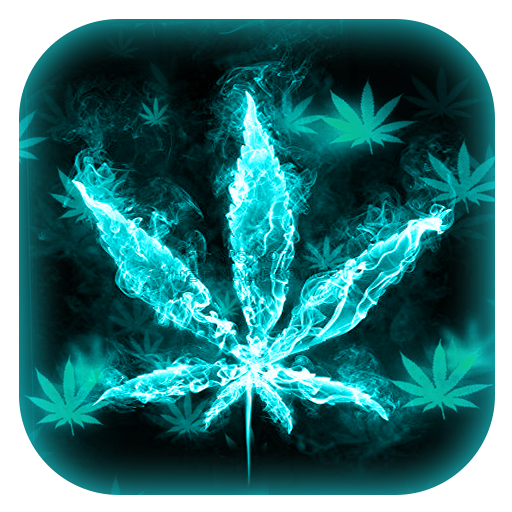 Weed Smoke Rasta 😈  Blue Glow Keyboard Theme