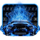 Blue Racing Clavier de voiture icône