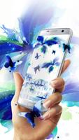 Blue butterfly colorful keyboard skin 截圖 2