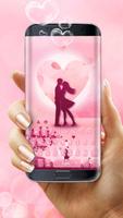 Lovers couple keyboard plakat