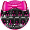 Black Glitter Pink Bow Keyboard Theme