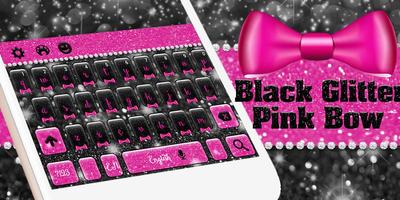 Black Glitter Pink Bow capture d'écran 1
