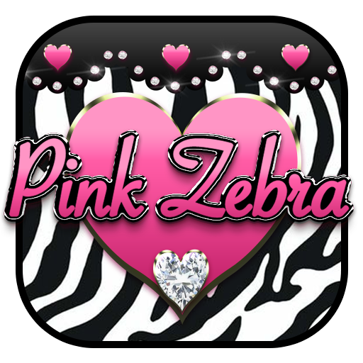 Pink Diamond Zebra Love Keyboard Theme