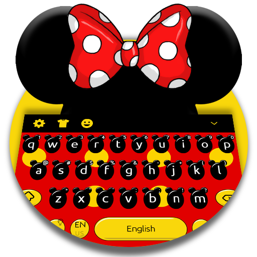 Cute Micky Bow keyboard Theme