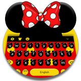 Cute Micky Bow keyboard Theme icône