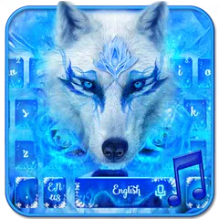 Blue Ice Wolf - Music Keyboard Theme APK download