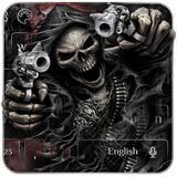 Devil Death Skull Gun Keyboard Theme icône