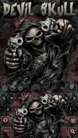 Devil Death Skull Gun Keyboard Theme syot layar 3