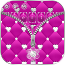 Pink Sparkle Zipper Girly Diamond Keyboard APK