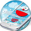 Blue Cat Cartoon Keyboard Theme
