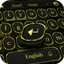 Gold Retro Typewriter Keyboard Theme APK