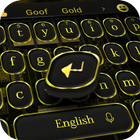 Golden Retro Typewriter Keyboard Theme icône