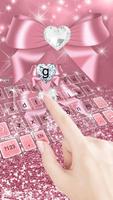 Pink Bow Keyboard poster