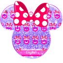 Purple Glitter Minny Bowknot Keyboard Theme APK