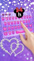 Purple Glitter Minny Bowknot Keyboard Theme 海報