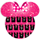 Pink Minnie Glitter keyboard Theme aplikacja