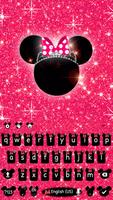 Pink Minnie Glitter keyboard Theme स्क्रीनशॉट 3