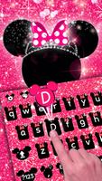 Pink Minnie Glitter keyboard Theme Affiche