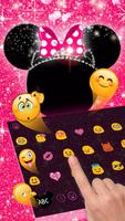 Pink Minnie Glitter keyboard Theme capture d'écran 1