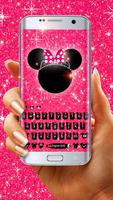 Pink Minnie Glitter keyboard Theme capture d'écran 2