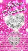 Shiny Diamond Pink Glitter Keypad Theme скриншот 2