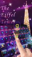 Purple Neon Eiffel Tower Keyboard captura de pantalla 2