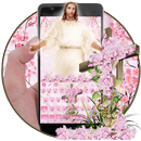 God Christ Cross Cherry Blossom Floral Keyboard APK