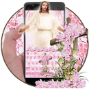 God Christ Cross Cherry Blossom Floral Keyboard APK