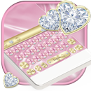 Luxury Pink Silk & Diamonds Keyboard APK