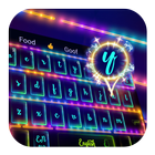 Neon Night Fireworks Keyboard-icoon