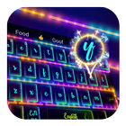 Neon Night Fireworks Keyboard أيقونة