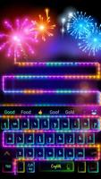 برنامه‌نما Neon Night Fireworks Keyboard عکس از صفحه