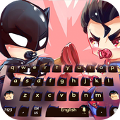 Super hero comic keyboard icône