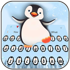 Cute cartoon penguin baby keyboard ikona