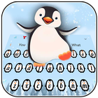 Cute cartoon penguin baby keyboard biểu tượng