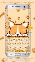Cute dog keyboard постер