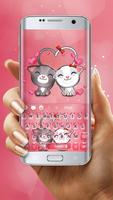 Tema Keyboard Kitty Love yang Lucu screenshot 2