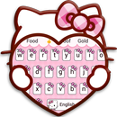 Thème de clavier de dessin animé mignon rose Kitty APK