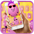 Cute Funny Egg Cartoon Keyboard Theme biểu tượng