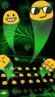 Smoky Weed Leaf Keyboard Theme اسکرین شاٹ 2