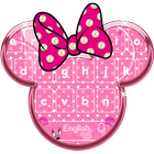 Minny Cute Pink Bowknot Keyboard Theme ikona