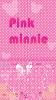 Minny Cute Pink Bowknot Keyboard Theme capture d'écran 3